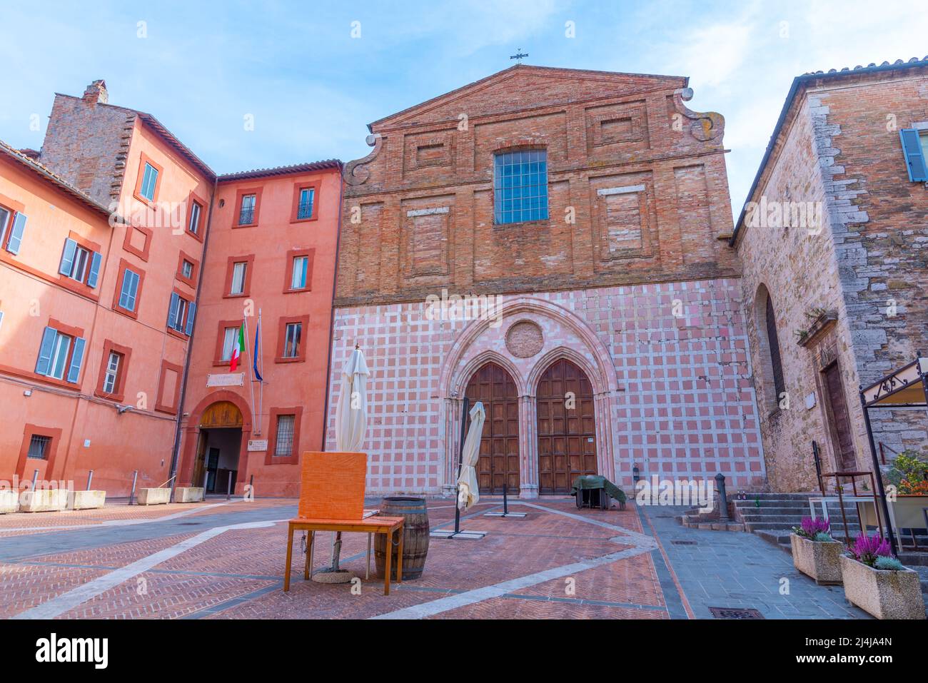 Church of St. Augustine in Perugia, Italy. Stock Photo