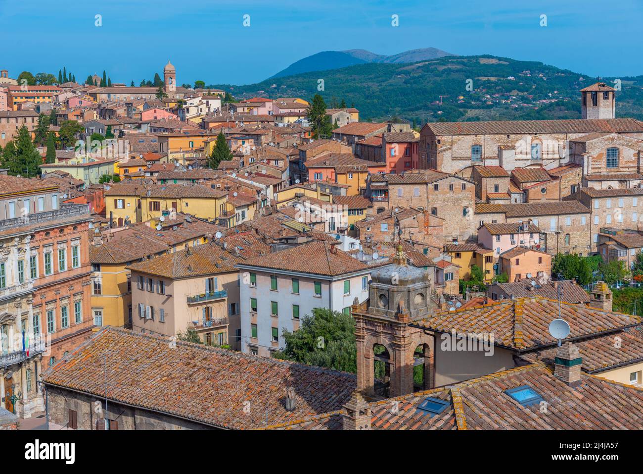 Aerial view of Perugia from Porta Sole, Italy Stock Photo - Alamy