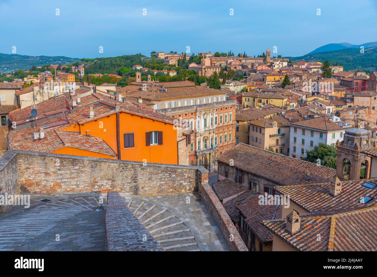 Aerial view of Perugia from Porta Sole, Italy Stock Photo - Alamy