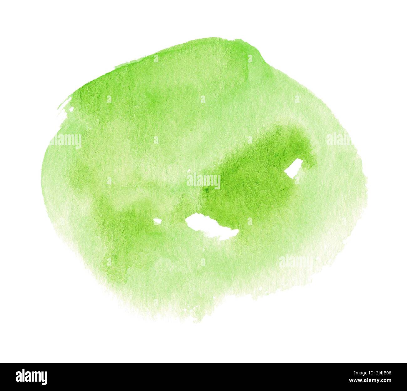 Hand drawn green abstract watercolor spot Stock Photo - Alamy