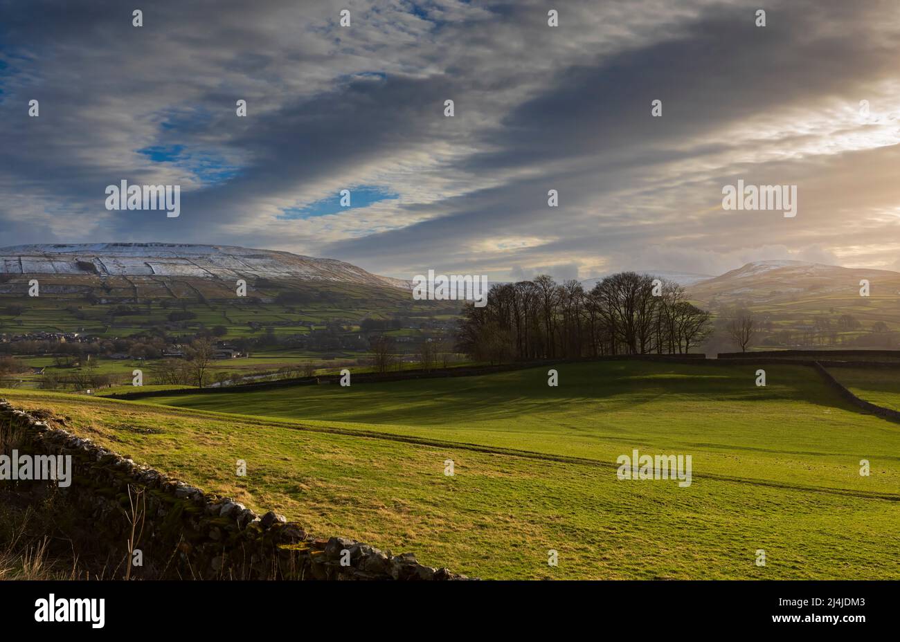 Upper Wensleydale and Hawes from Simonstone, Yorkshire Dales National Park Stock Photo