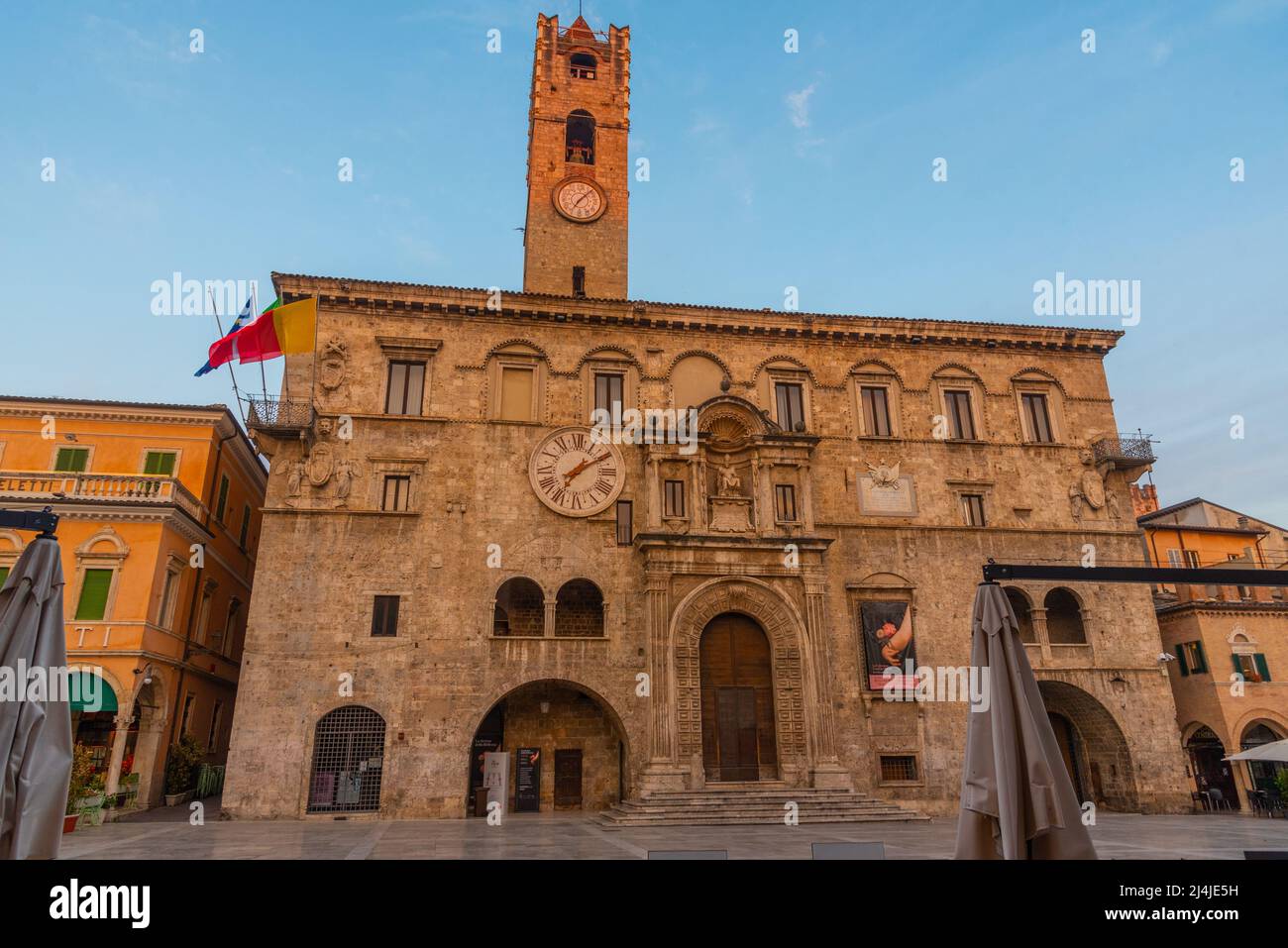 Sunrise view of Palazzo dei Capitani del Popolo in Italian town Ascoli Piceno Stock Photo Alamy