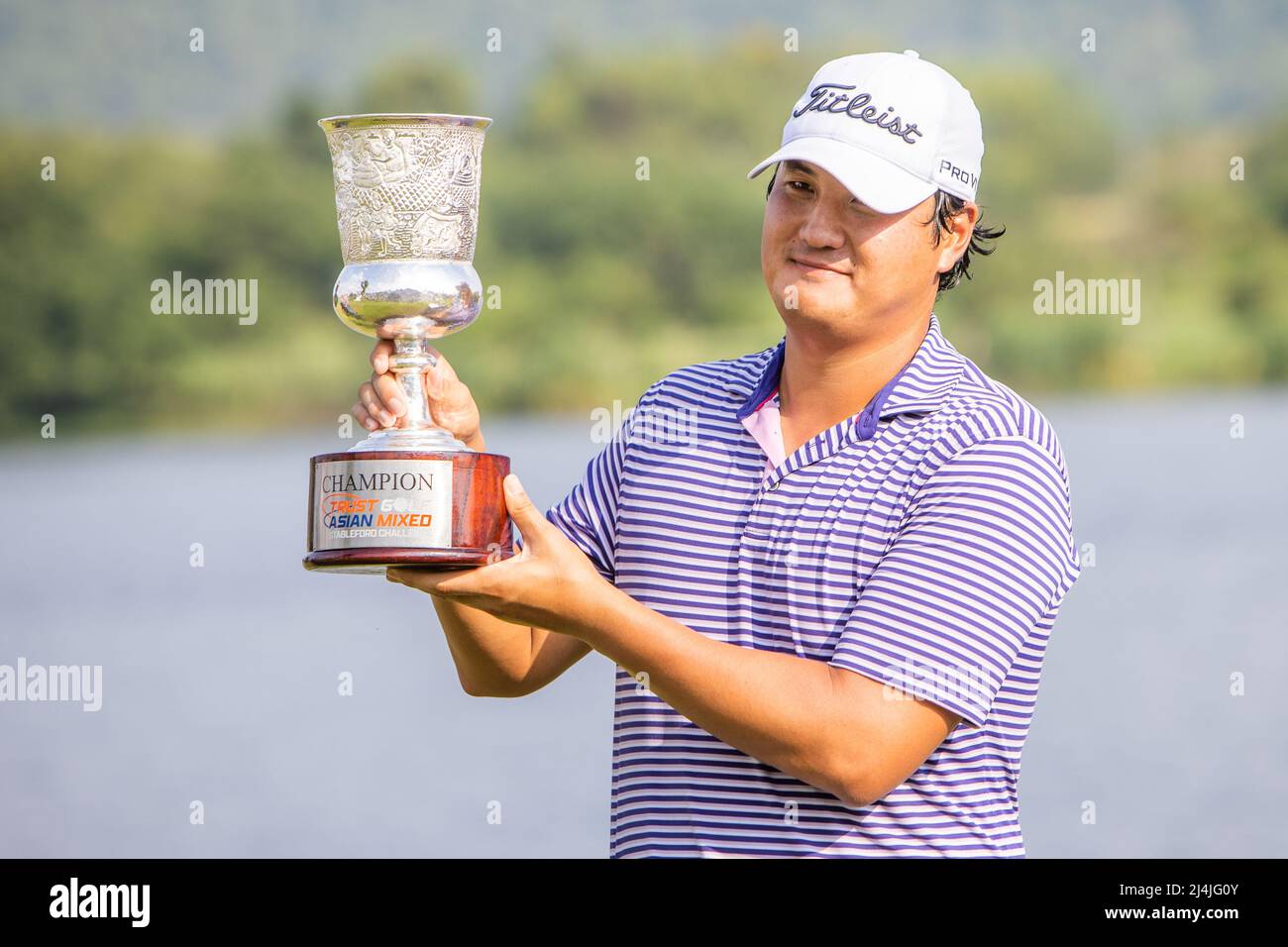 PATTAYA THAILAND APRIL 16 Tournament winner Sihwan Kim of United