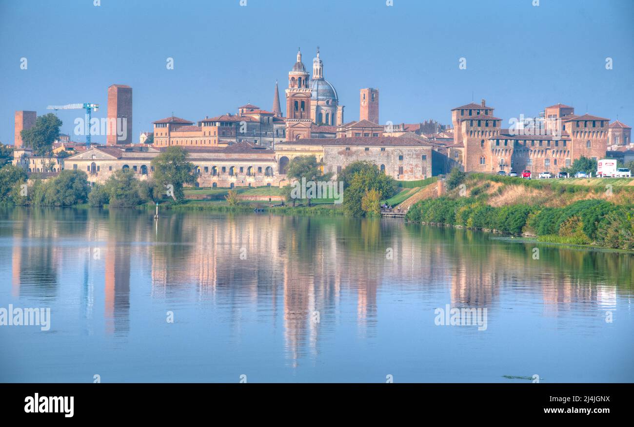 Cityscape of Italian town Mantua. Stock Photo