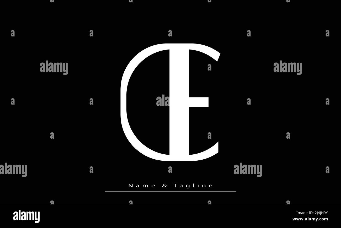 Alphabet letters Initials Monogram logo OE , EO Stock Vector