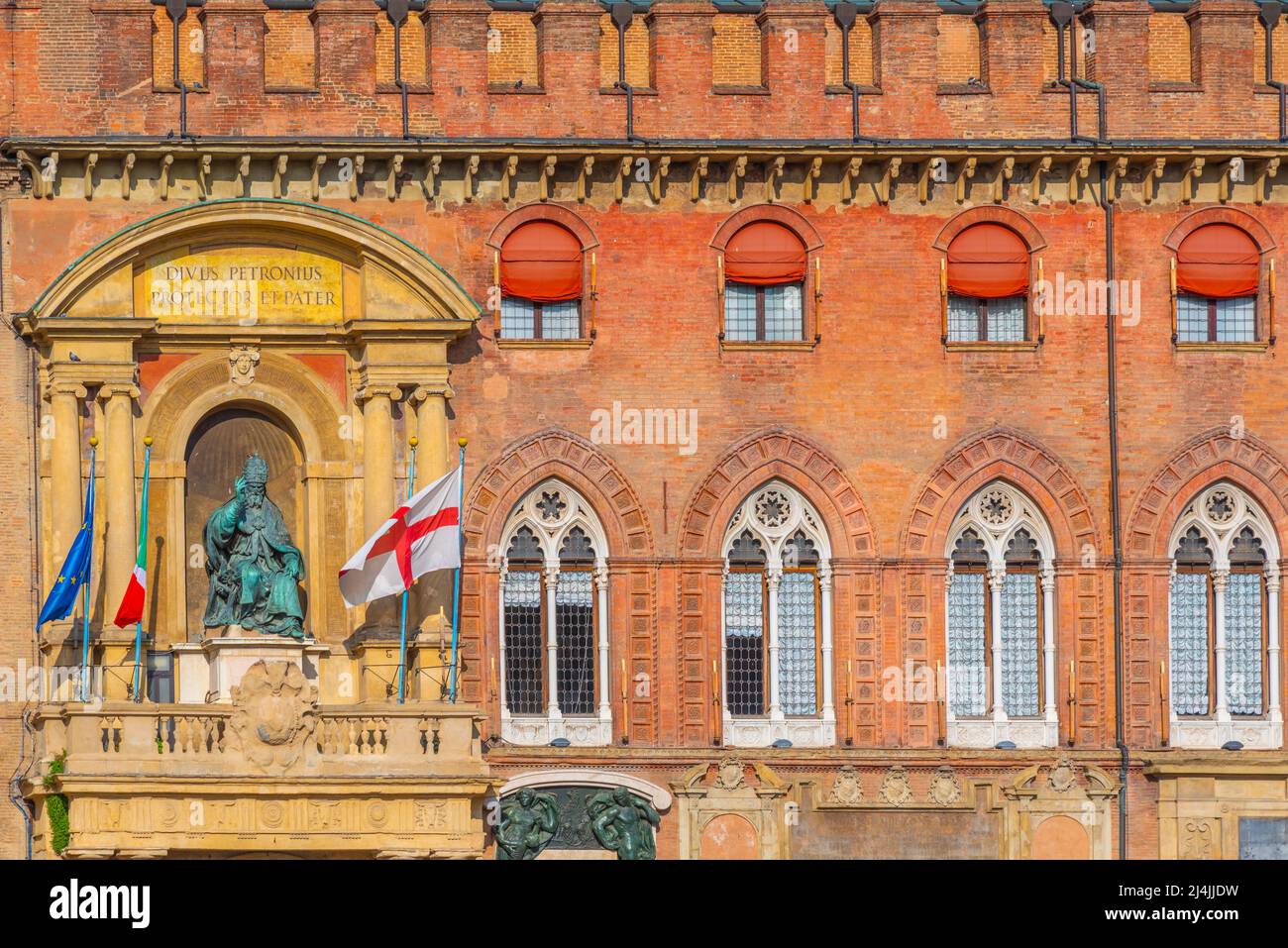 View of the podesta palace in the italian city bologna. Stock Photo