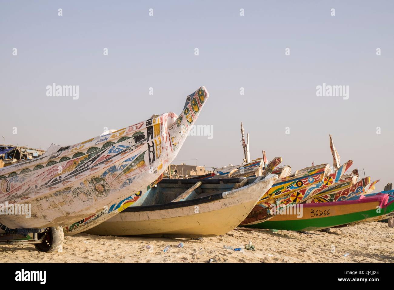 Mauritania, Nouakchott, fish market on the shores of the Atlantic ocean ...