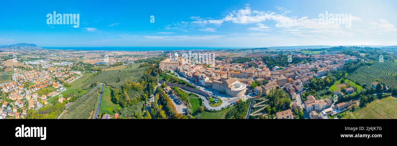 Aerial view of the Sanctuary of the Holy House of Loreto in Italy Stock ...