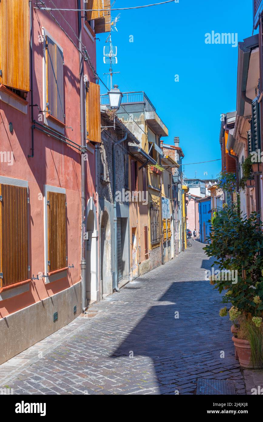 colorful street in the italian city rimini Stock Photo - Alamy