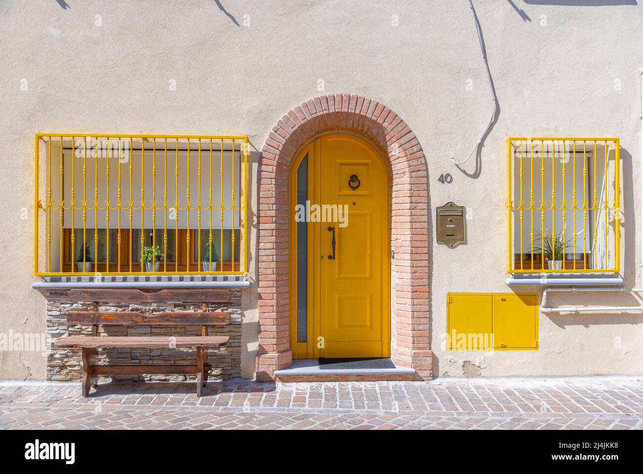 colorful street in the italian city rimini Stock Photo - Alamy
