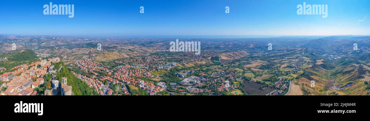 aerial view of Valdragone in san marino Stock Photo Alamy