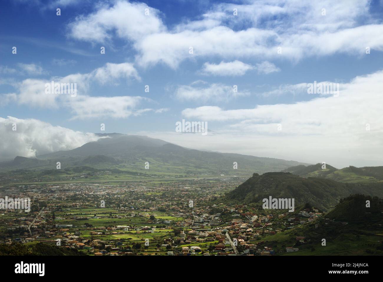 Tenerife, landscape of the north east part of the island from around Mirador De Jardina viewpoint  on a border of Anaga forest park Stock Photo
