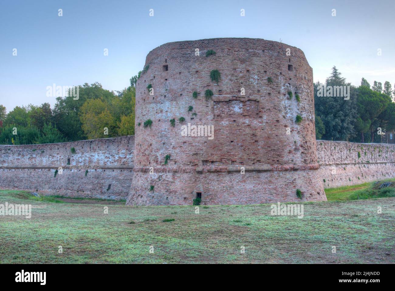 Castle in Italian town Ravenna. Stock Photo