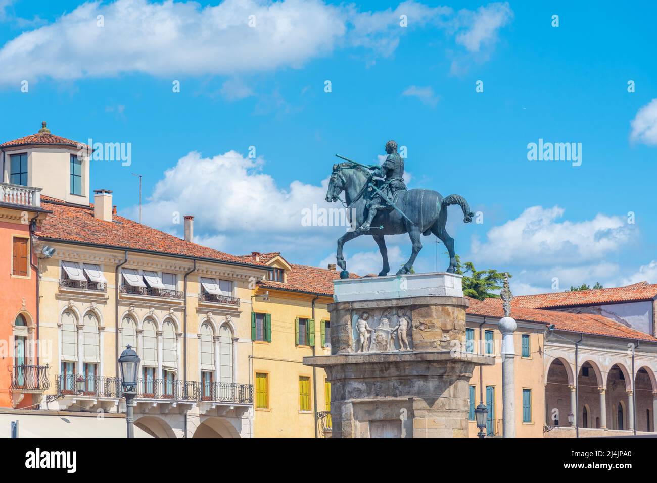 Gattamelata monument at Italian town Padua. Stock Photo