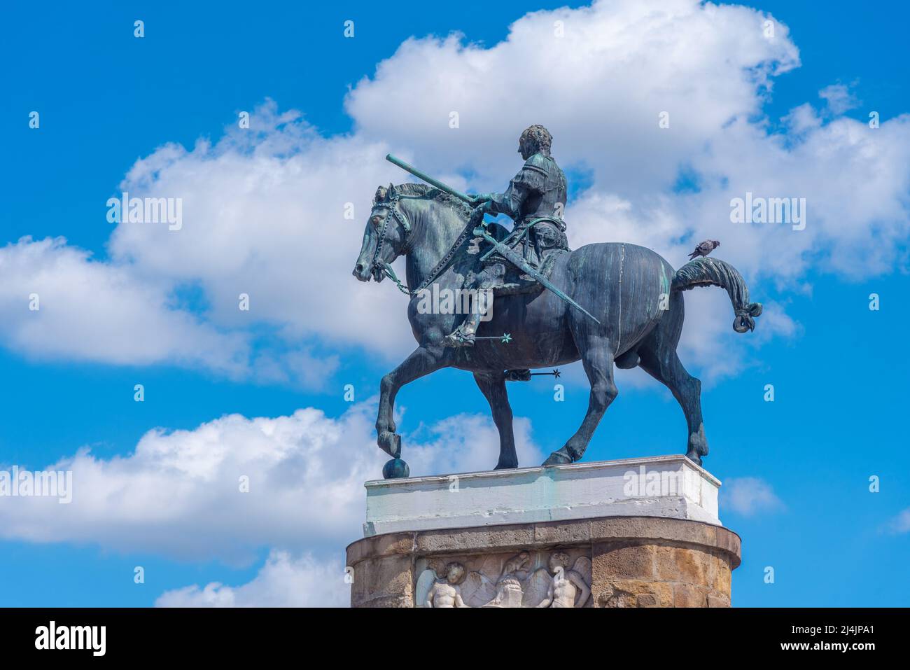 Gattamelata monument at Italian town Padua. Stock Photo