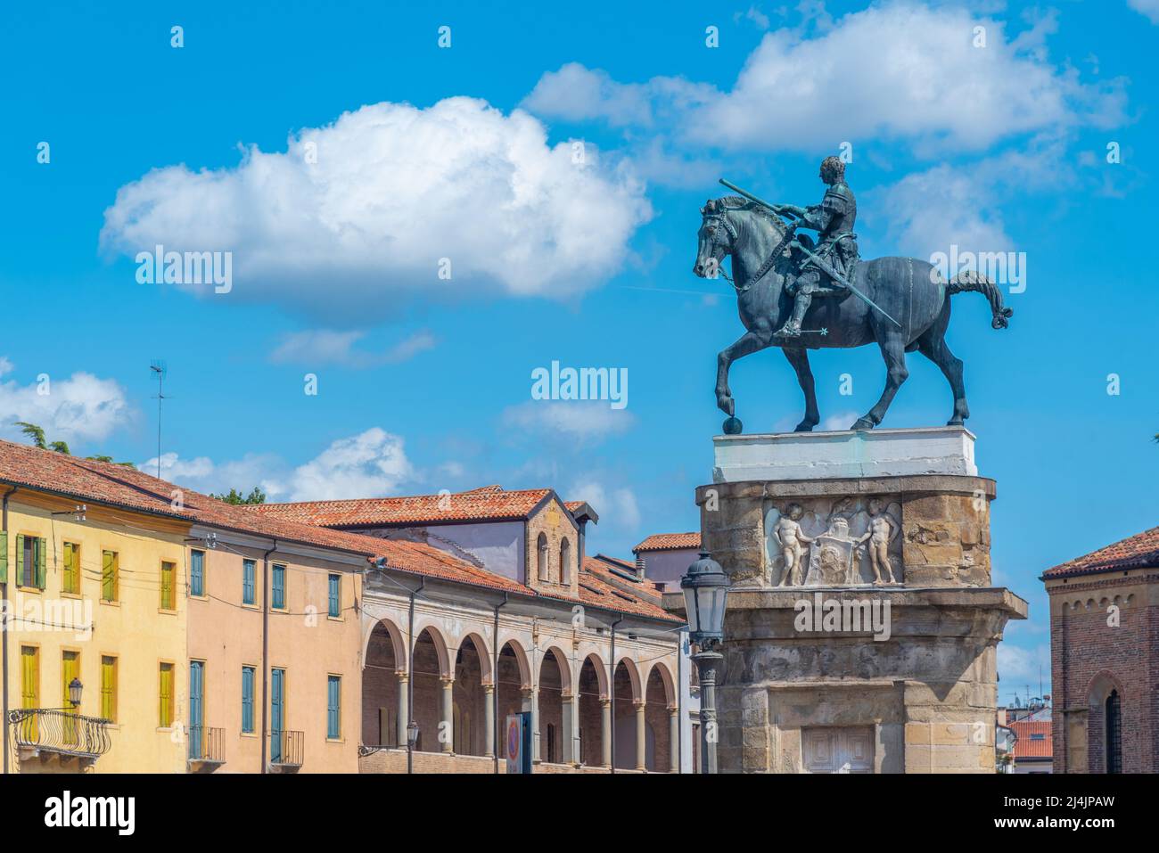 Gattamelata monument at Italian town Padua. Stock Photo