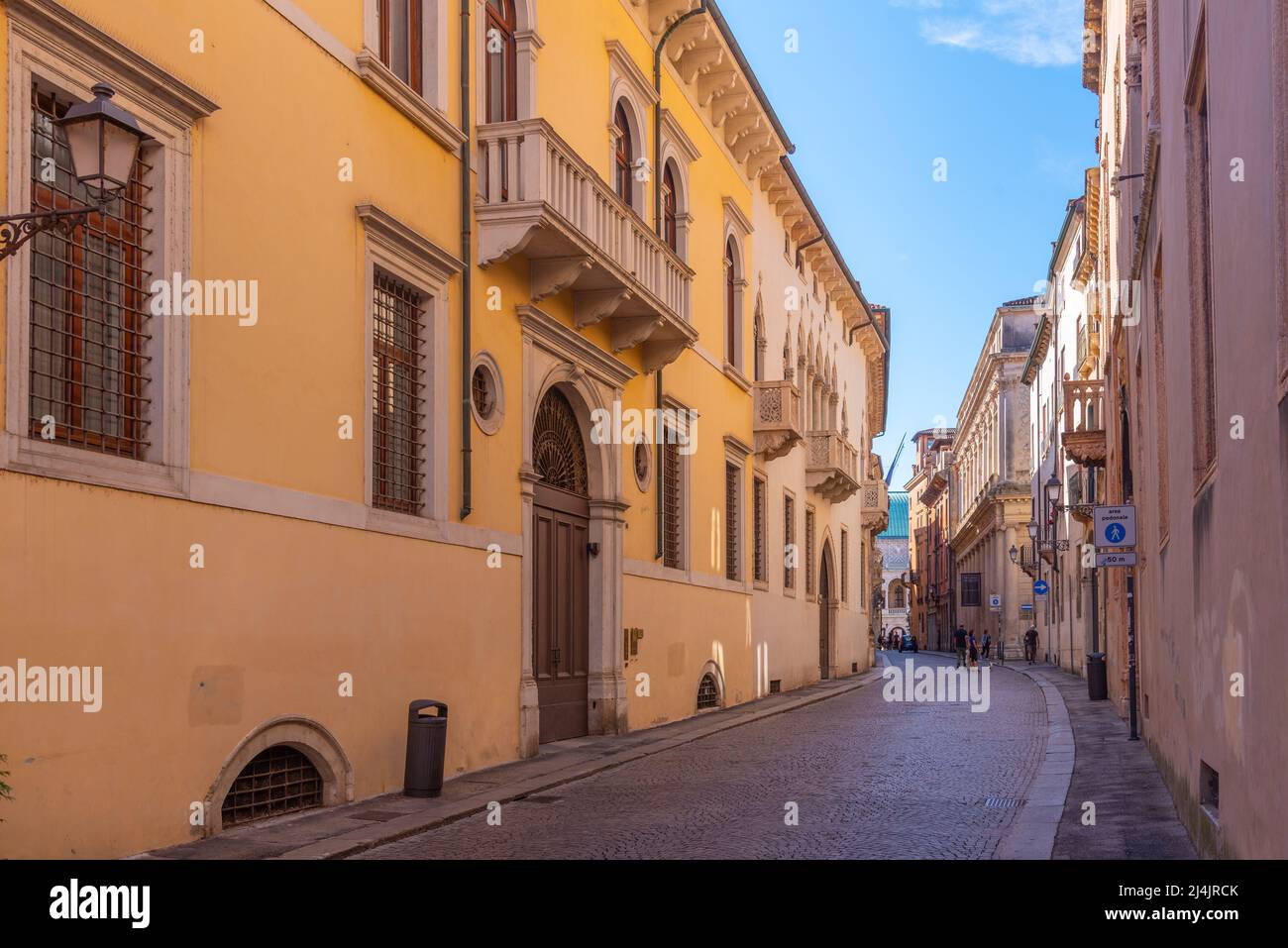 Historical houses in the old town of Vicenza in Italy Stock Photo Alamy