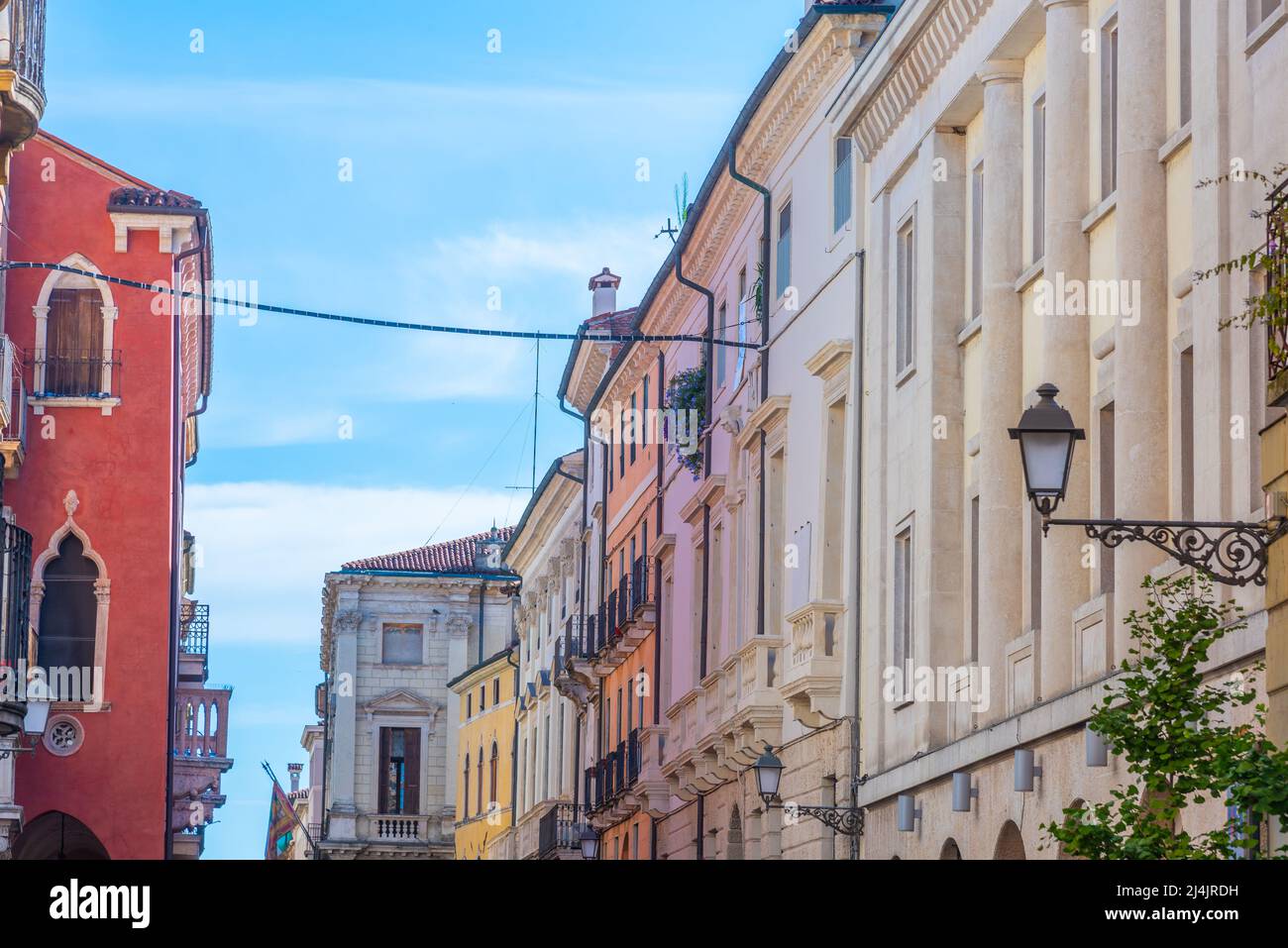 Historical houses in the old town of Vicenza in Italy Stock Photo Alamy