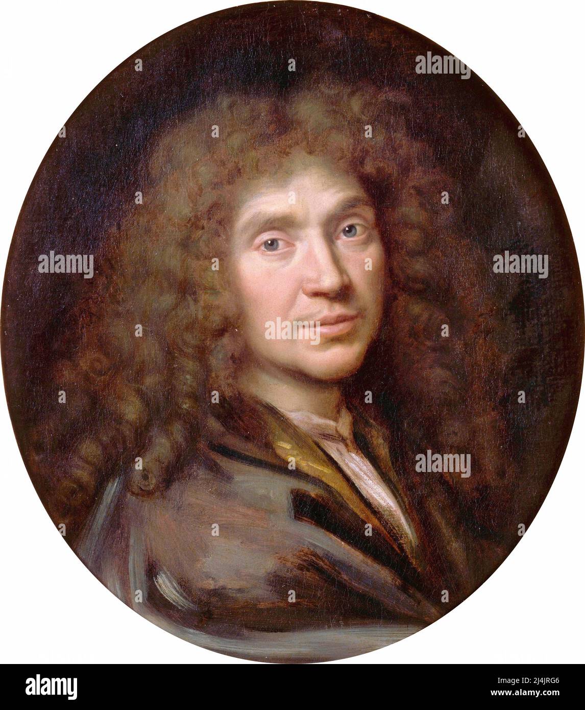 Portrait of Molière (real name Jean-Baptiste Poquelin) by Pierre Mignard Stock Photo