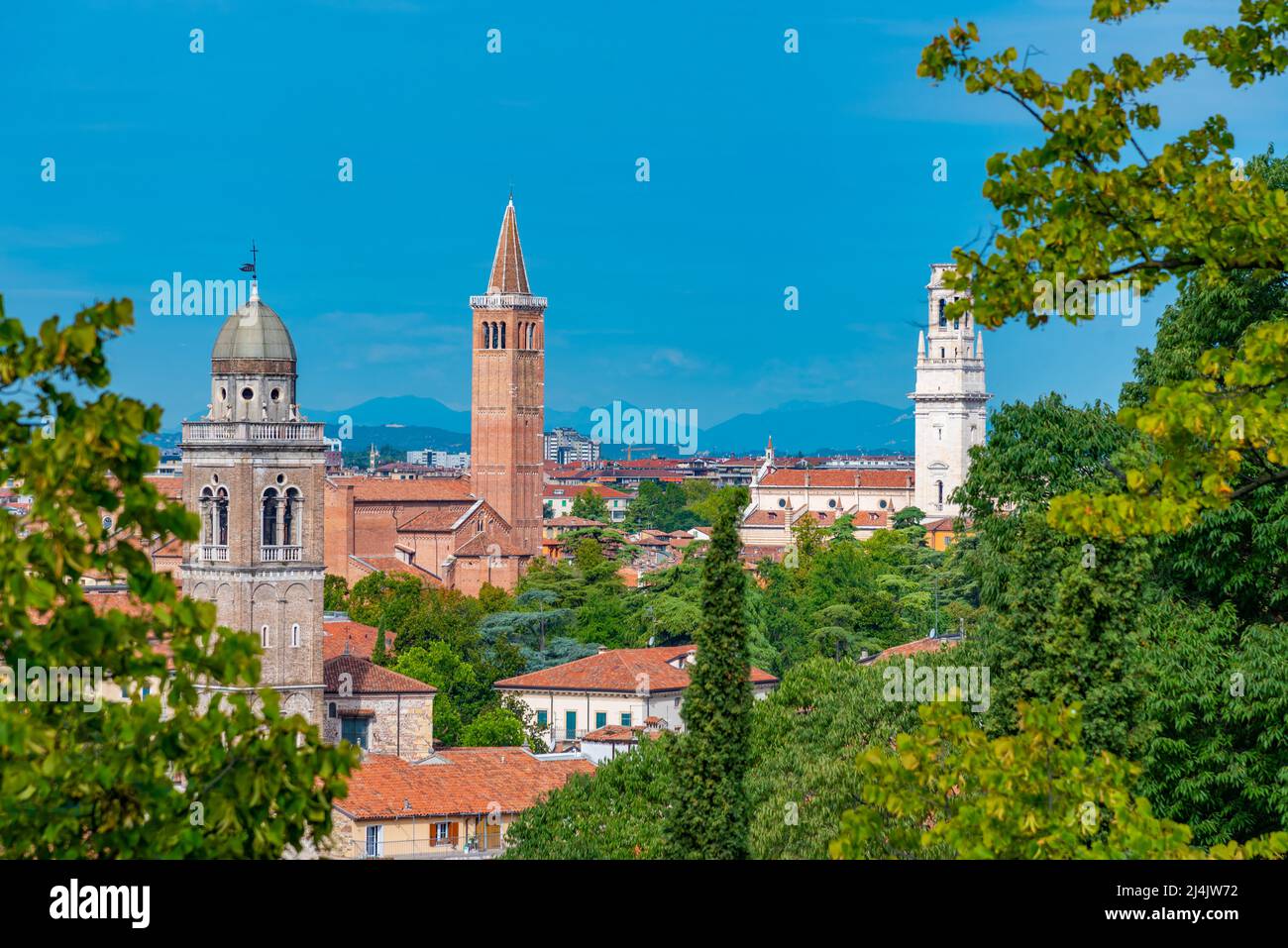 Aerial view of Verona from Giardino Giusti, Italy Stock Photo - Alamy