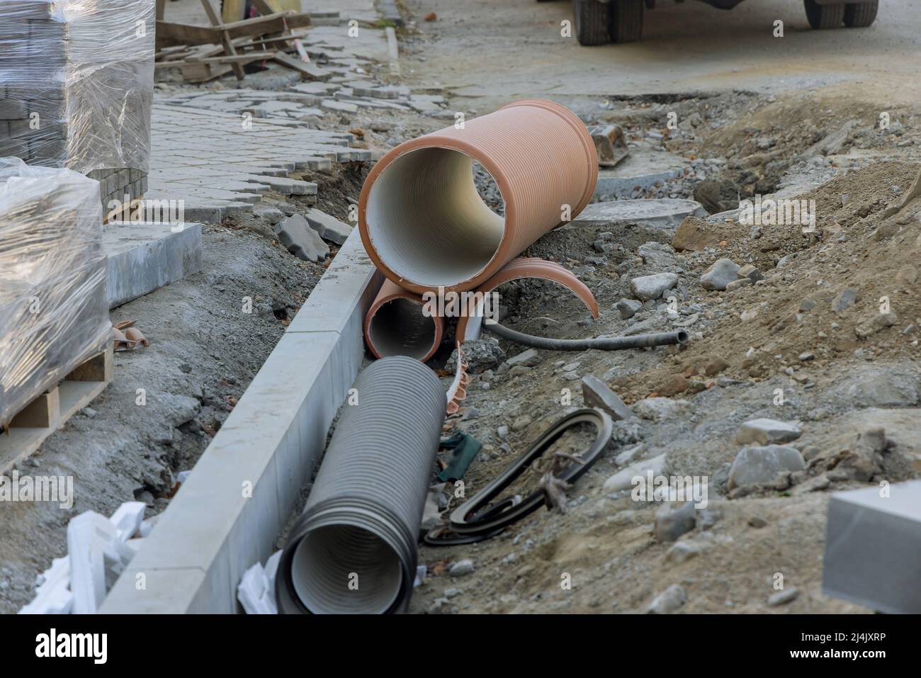 Large diameter polypropylene pipes for laying communications, drainage