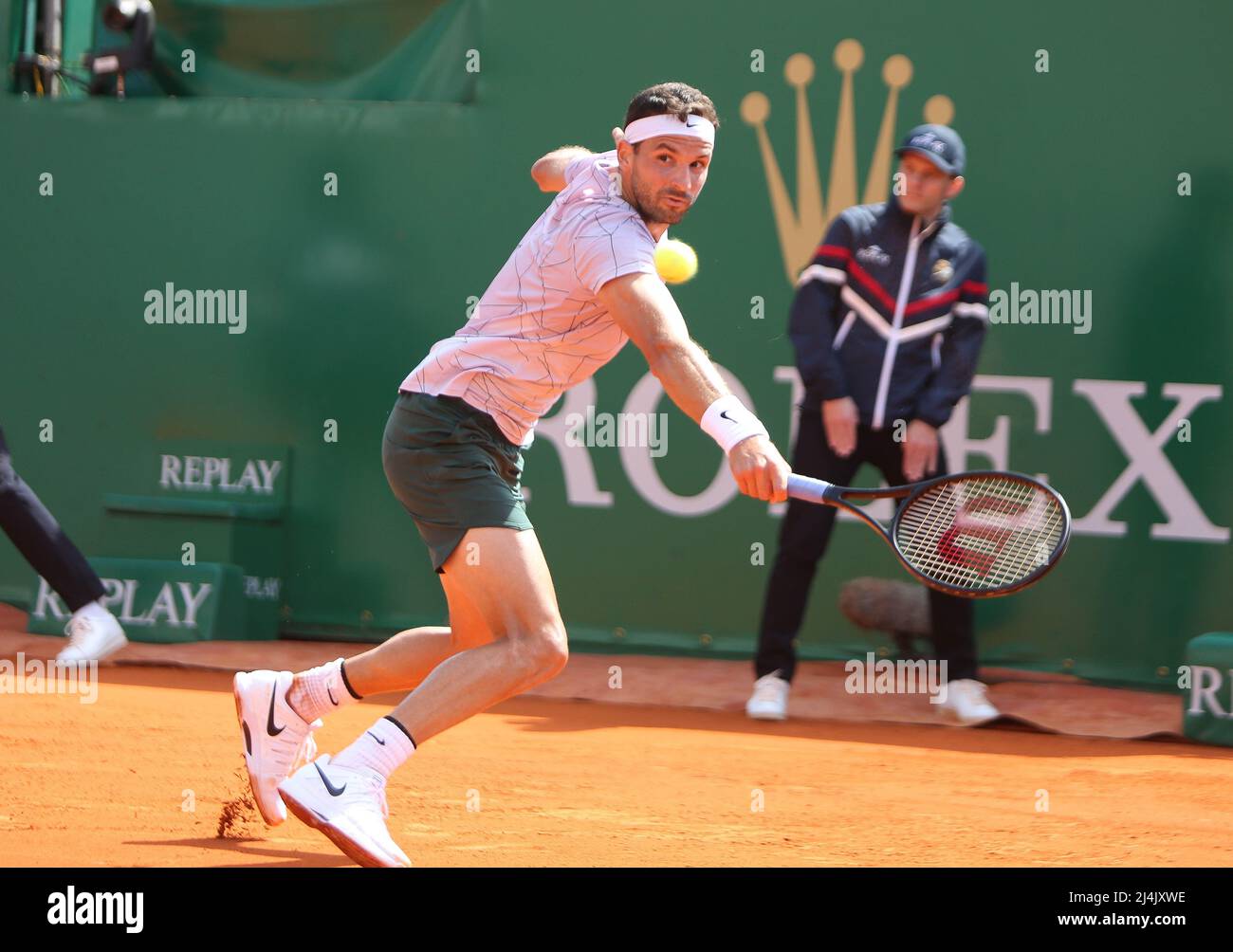 Grigor Dimitrov of Bulgaria during the Rolex Monte-Carlo Masters 2022, ATP  Masters 1000 tennis tournament