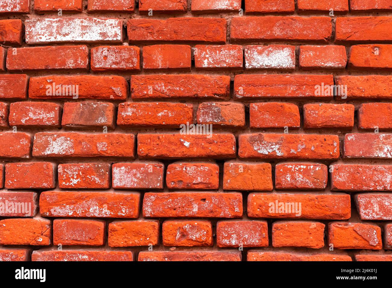 Red brick wall background. High detailed texture and pattern, backdrop Stock Photo
