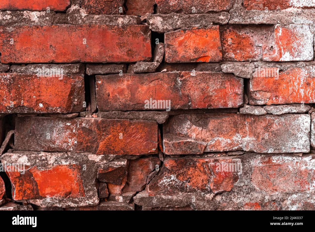 Burden brick wall background high detailed texture Stock Photo