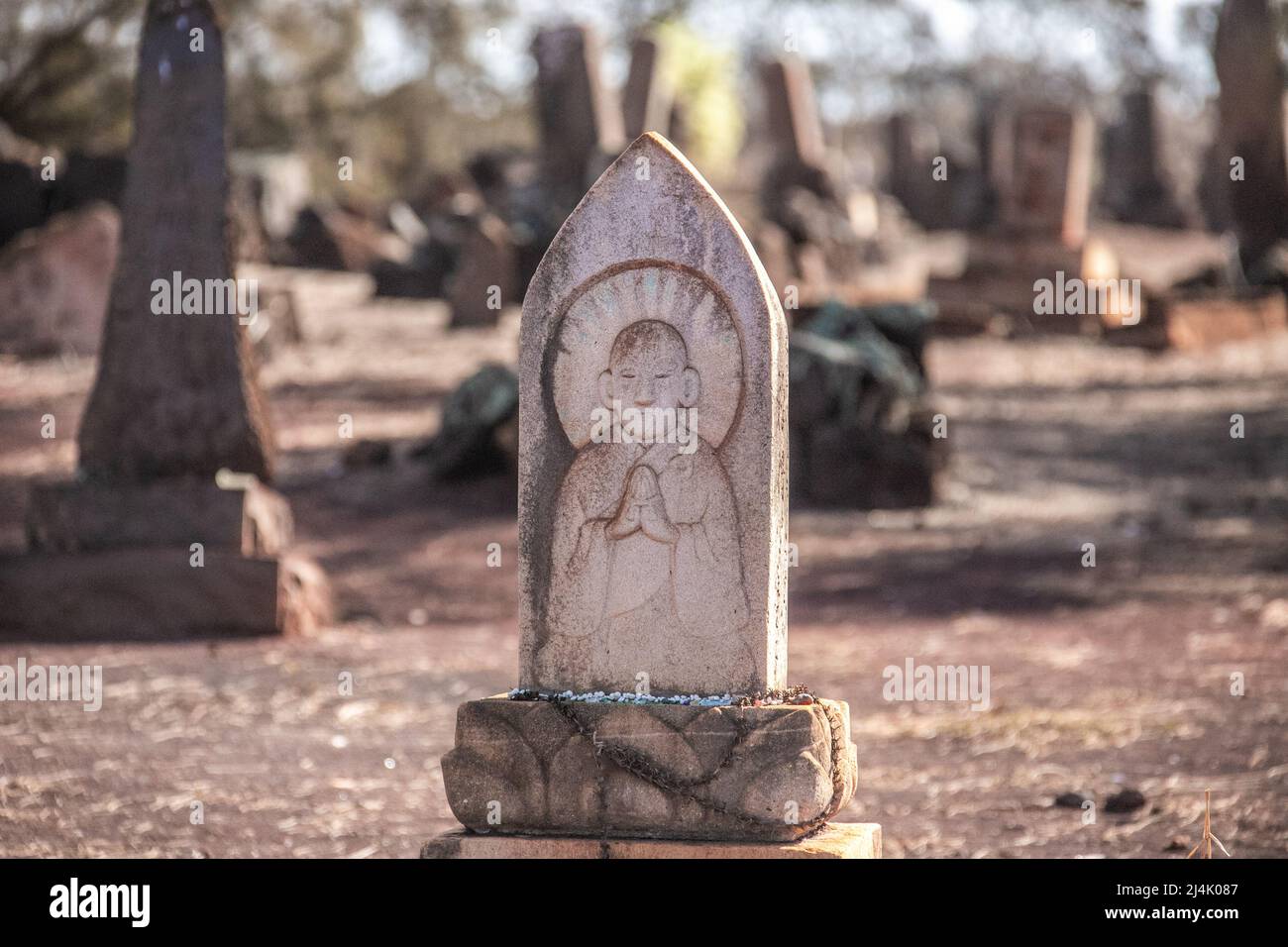 McBryde Sugar Plantation Cemetery, Kauai, Hawaii Stock Photo