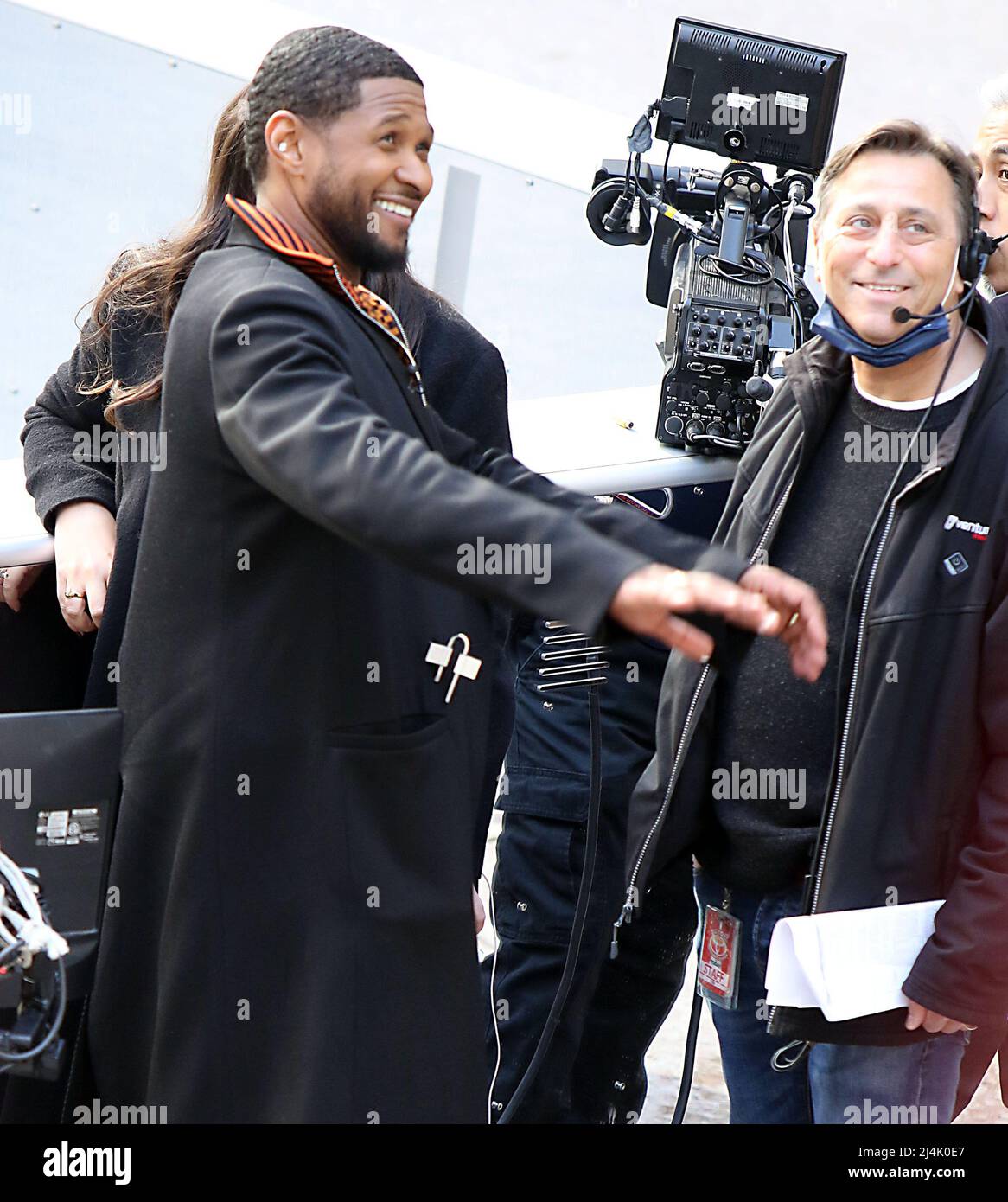 April 15, 22, 2022.Usher at Today Show to talk about the opening of