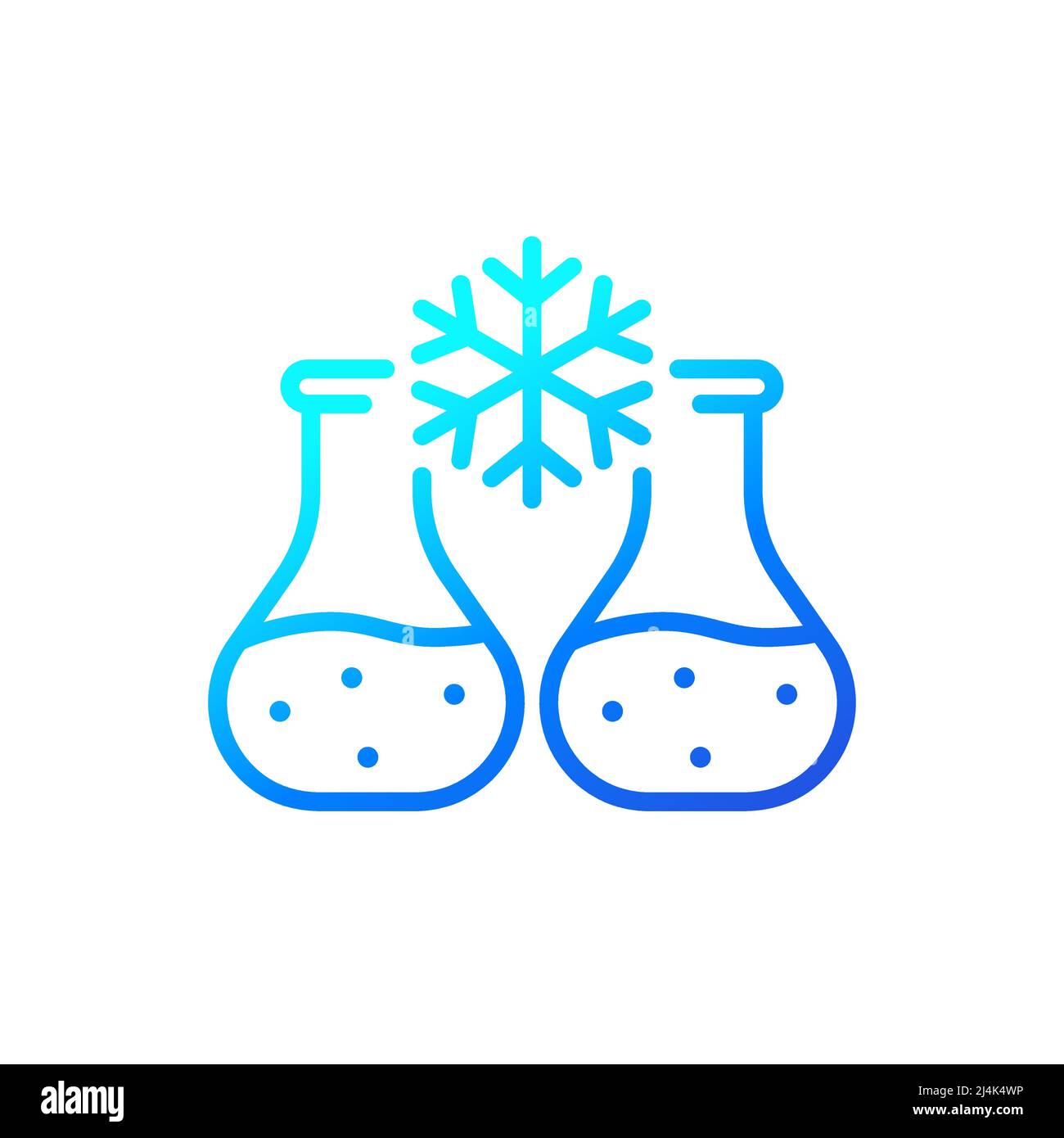 endothermic reaction line icon with test tubes Stock Vector Image & Art