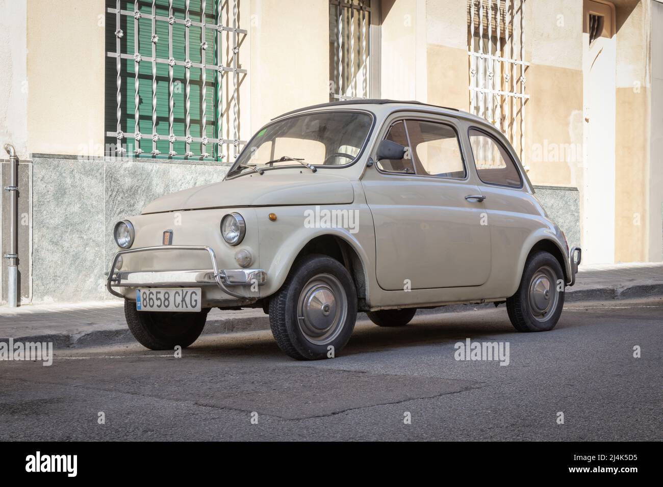 SABADELL, SPAIN-MARCH 3, 2022: 1968 Fiat 500 L (Lusso) Stock Photo