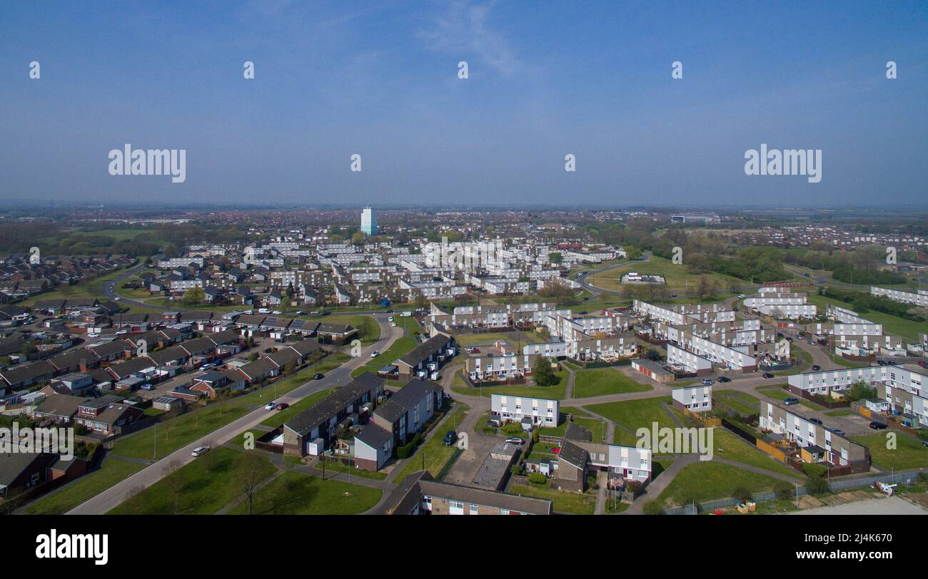 aerial view of Cheltenham avenue, Bransholme, Hull Stock Photo Alamy