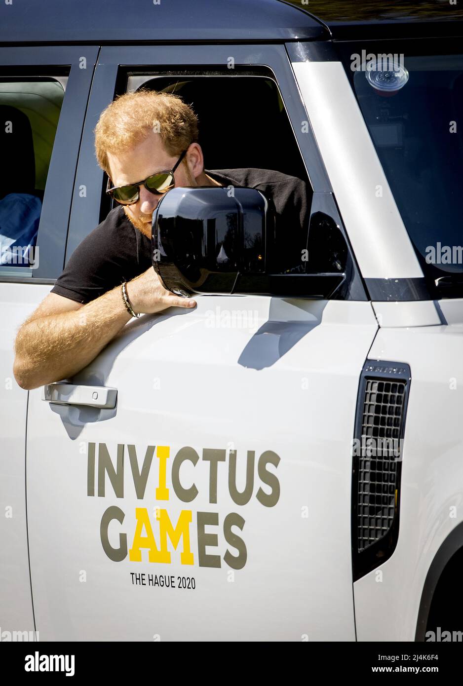 The Hague, Netherlands. 16th Apr 2022. 2022-04-16 14:46:49 THE HAGUE - The  Duke of Sussex, Prince Harry during the Jaguar Land Rover Driving Challenge  of the Invictus Games, an international sporting event