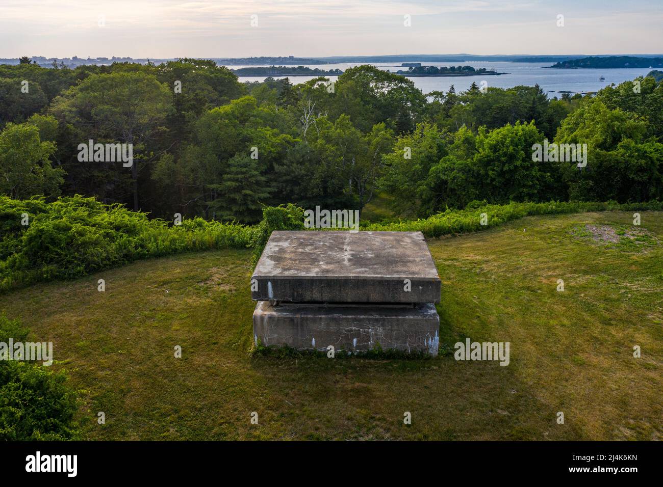 Elements of Fort Levett on Cushing Island, Portland, ME, USA Stock