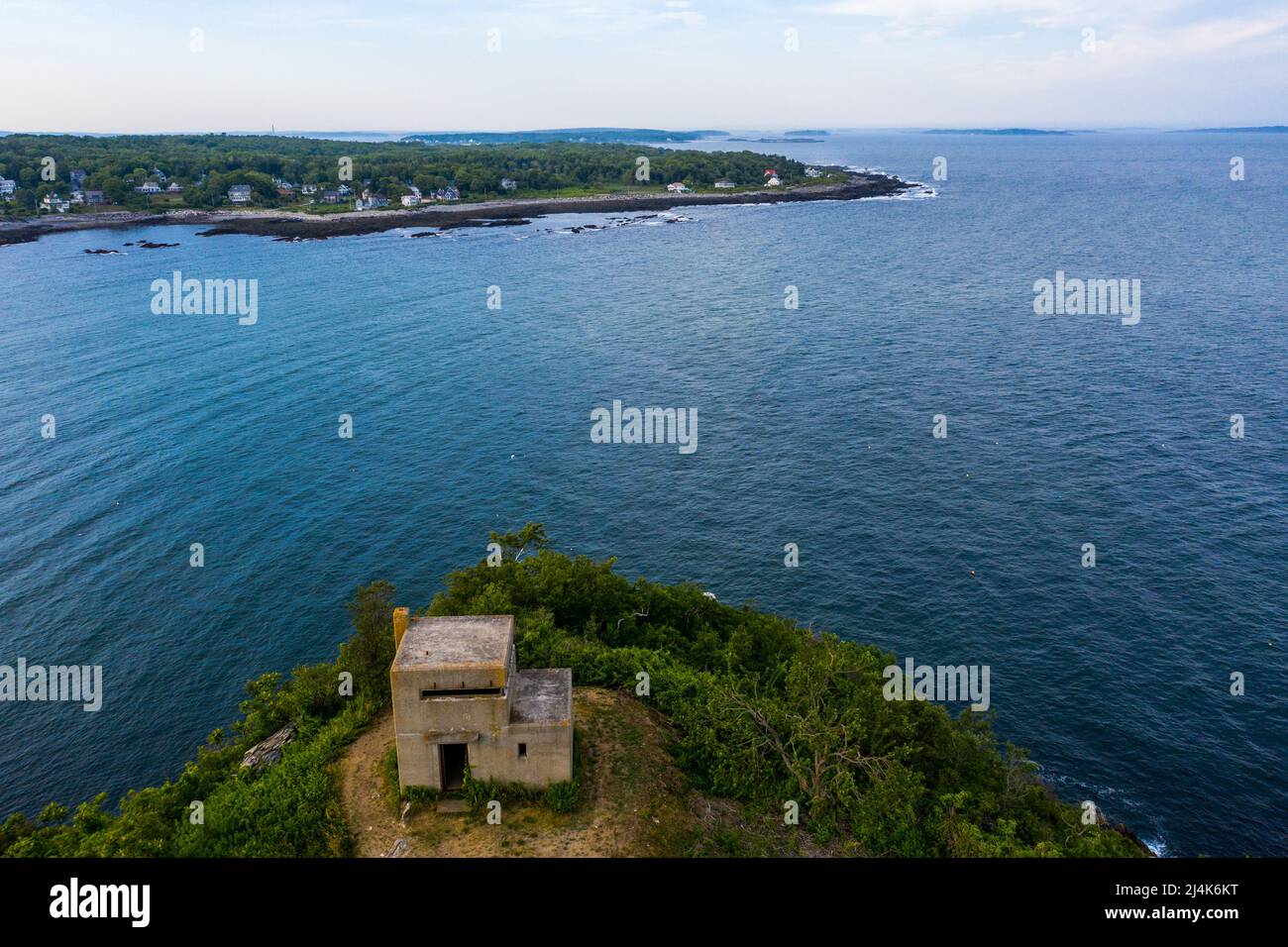 Elements of Fort Levett on Cushing Island, Portland, ME, USA Stock