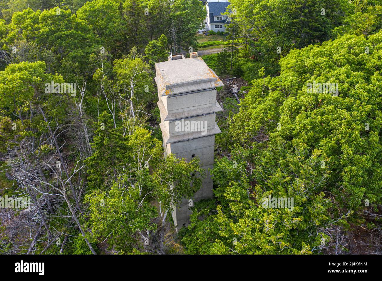 Elements of Fort Levett on Cushing Island, Portland, ME, USA Stock