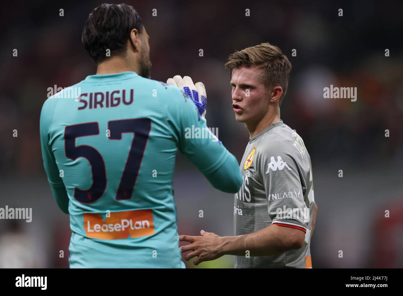 Genoa, Italy. 30 April 2022. Leo Ostigard of Genoa CFC in action during the  Serie A football match between UC Sampdoria and Genoa CFC. Credit: Nicolò  Campo/Alamy Live News Stock Photo - Alamy