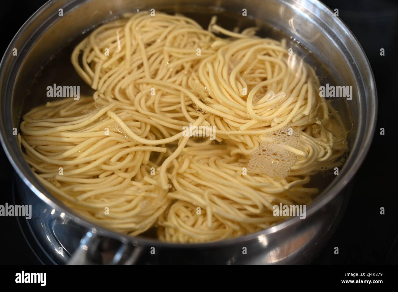 Italian style fresh egg pasta, spaghetti bolognese, mediterranean, cuisine Stock Photo Alamy