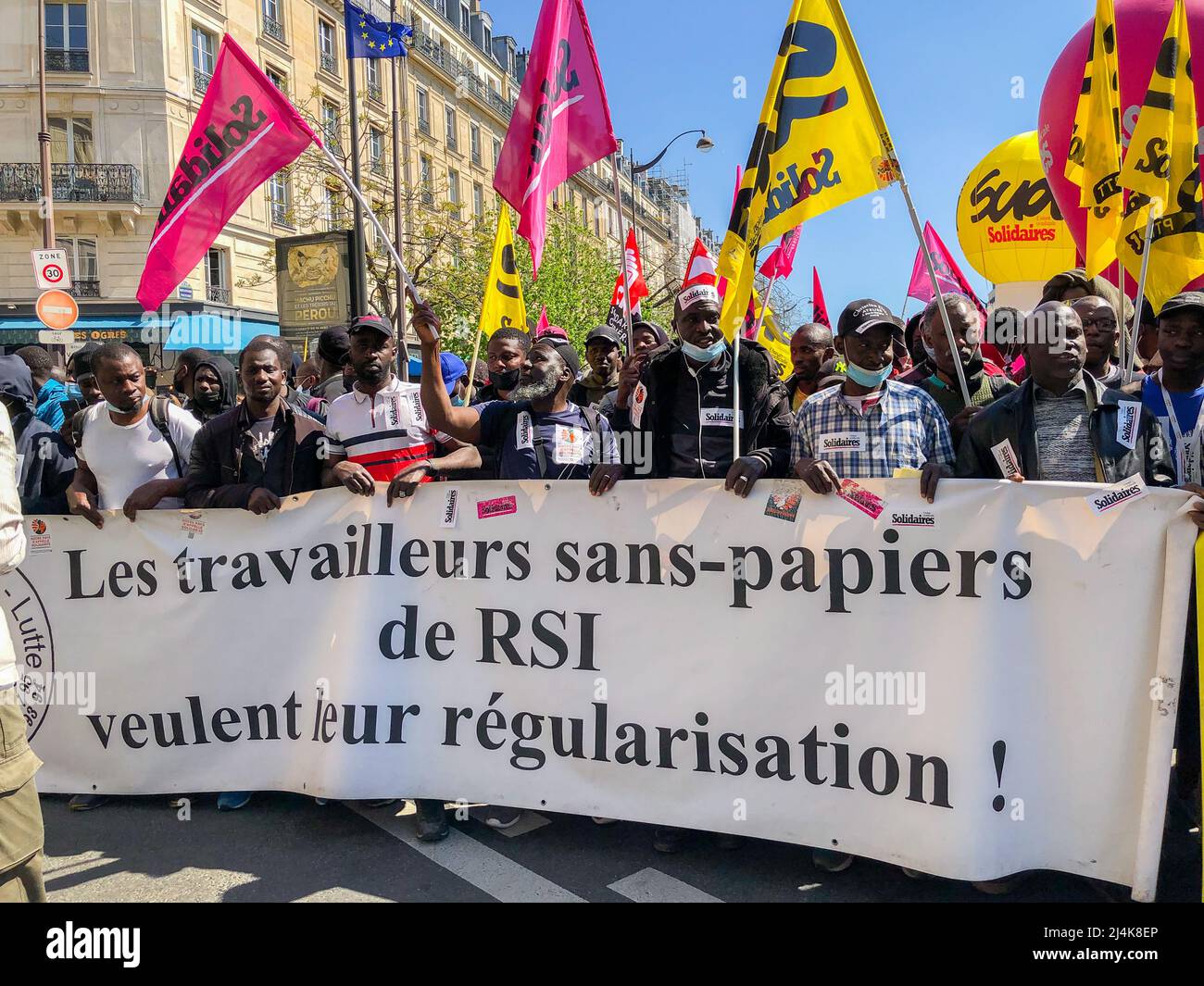 Paris, France, Crowd People Demonstrating at Anti-Extreme Right, Anti ...