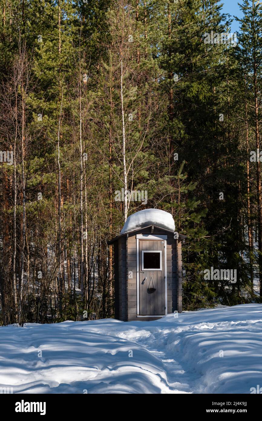 Toilet outside outdoor outhouse hi-res stock photography and images - Alamy