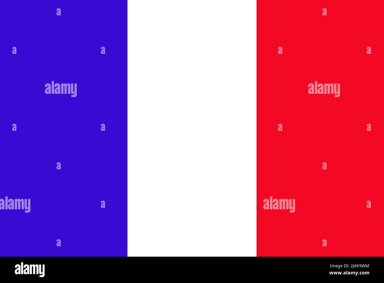 The blue and white and red flag of France. Stock Photo