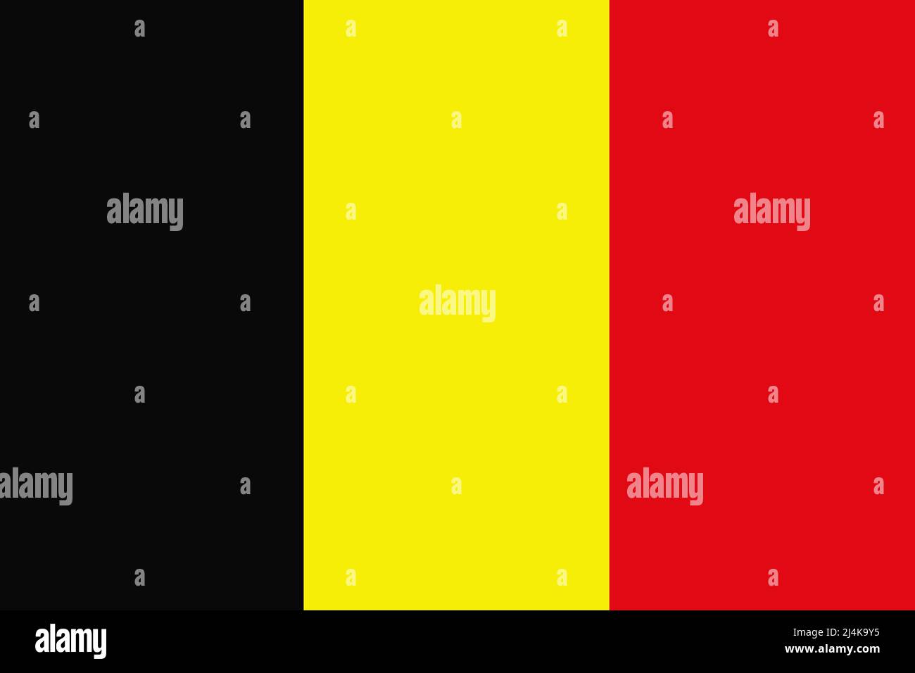 Black, yellow and red flag of Belgium. Stock Photo