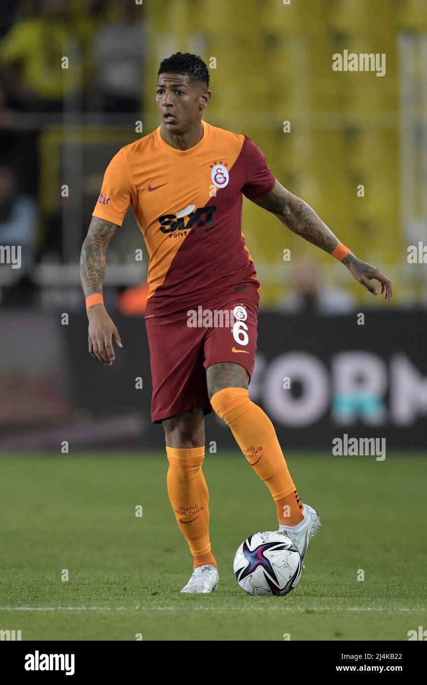 ISTANBUL - Patrick van Aanholt of Galatasaray AS during the Turkish  Superliga match between Fenerbahce AS and Galatasaray AS at Ulker  Fenerbahce Sukru Saracoglu Stadium on April 10, 2022 in Istanbul, Turkey.