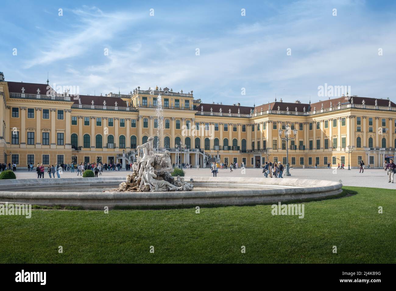 Galicia, Volhynia and Transylvania fountain at Schonbrunn Palace Forecourt - by Franz Anton von Zauner and Joseph Baptist Hagenauer - Vienna, Austria Stock Photo