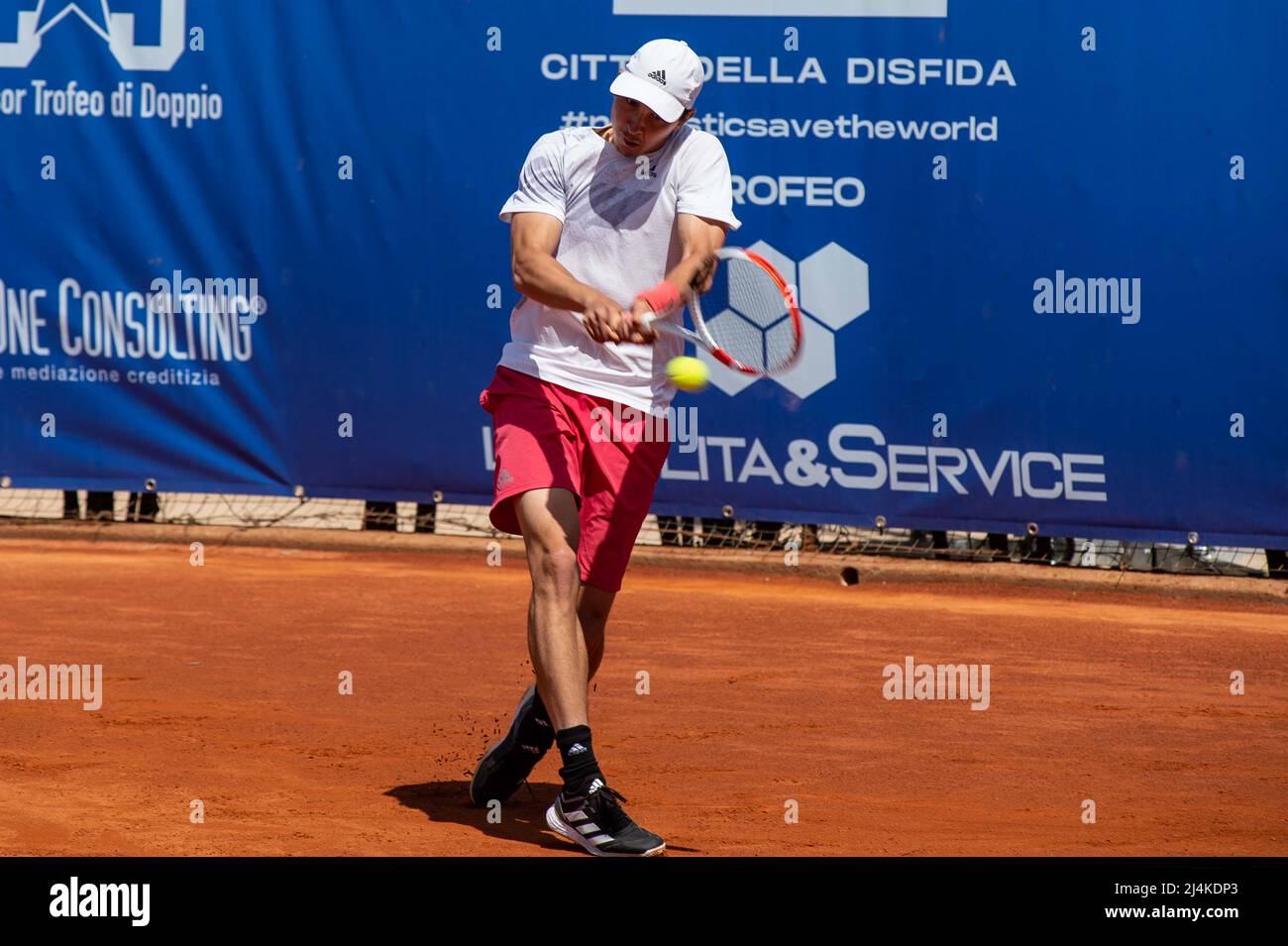 Barletta, Italy, 15th  April 2022 Alexander Shevchenko during Open Città della Disfida ATP Challenge Tour   Credit:  Gaetano Piazzolla Stock Photo