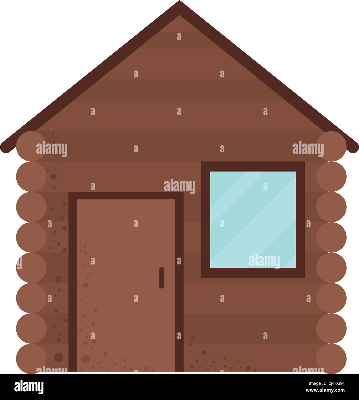 log cabin icon Stock Vector