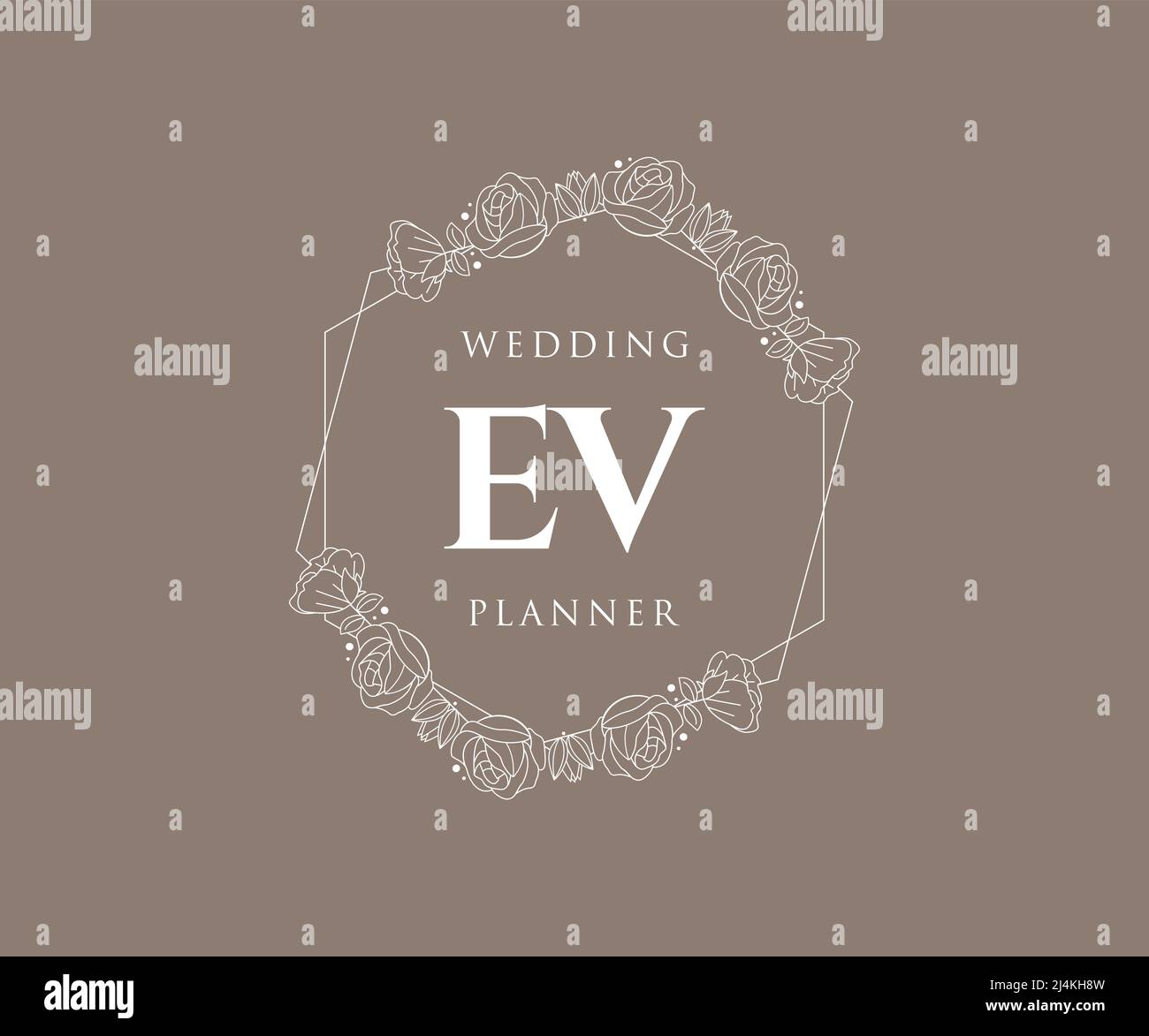 EV Initials letter Wedding monogram logos collection, hand drawn modern ...