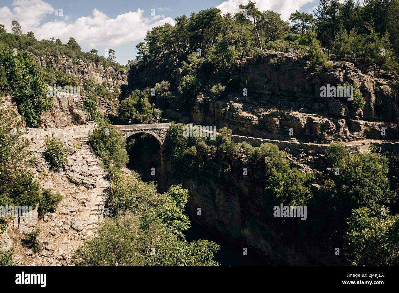 view of Koprucay river gorge in Koprulu national Park in Turkey. . High quality photo Stock Photo
