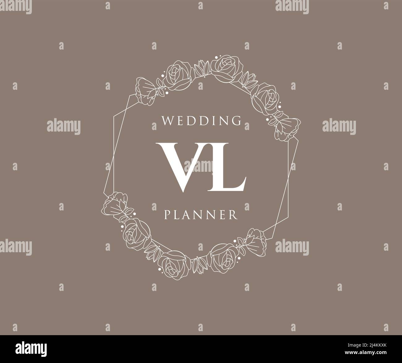 VL Initials letter Wedding monogram logos collection, hand drawn modern ...